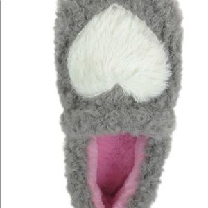 Girls Toddler Heart Sherpa Slipper